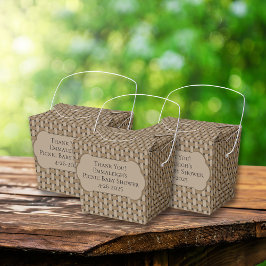 Brown Picnic Baby Showkörbe Vielen Dank Geschenkschachtel