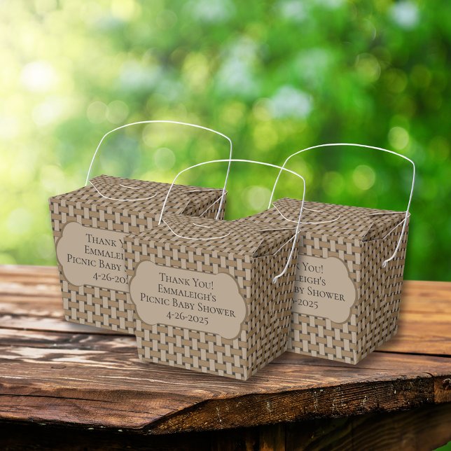 Brown Picnic Baby Showkörbe Vielen Dank Geschenkschachtel (Von Creator hochgeladen)