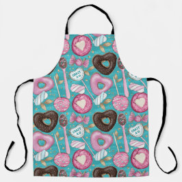 BROWN PINK GREEN VALENTINSTAG LOLLIPOPS SCHÜRZE