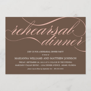 BROWN & PINK PROBE  PARTY EINLADUNG