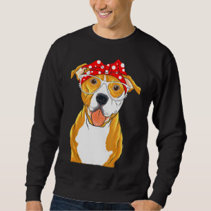 Brown Pitbull Funny Pit Bull Mama Sweatshirt