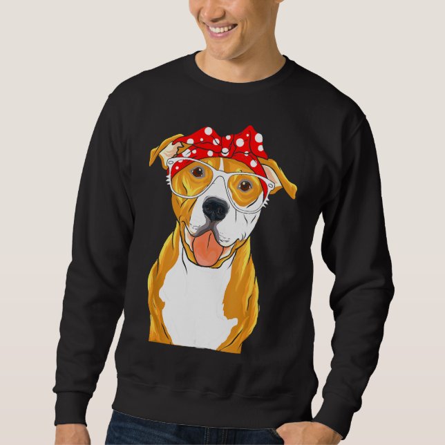 Brown Pitbull Funny Pit Bull Mama Sweatshirt (Vorderseite)