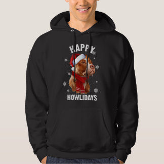 Brown Pitbull sucht Hunde Weihnachtszeit-Weihnacht Hoodie