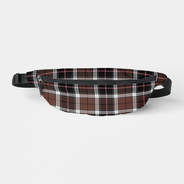 Brown Plaid Bauchtasche (Vorderseite)