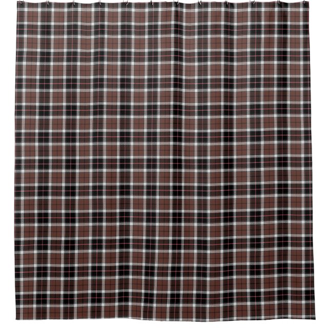 Brown Plaid Duschvorhang (Vorderseite)