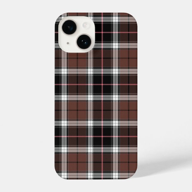 Brown Plaid iPhone Hülle (Rückseite)