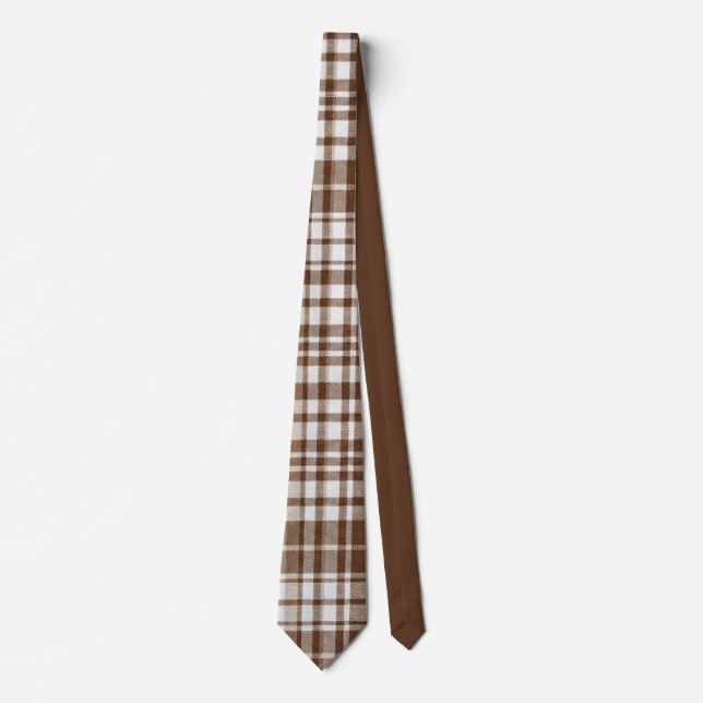 Brown Plaid Krawatte (Vorderseite)