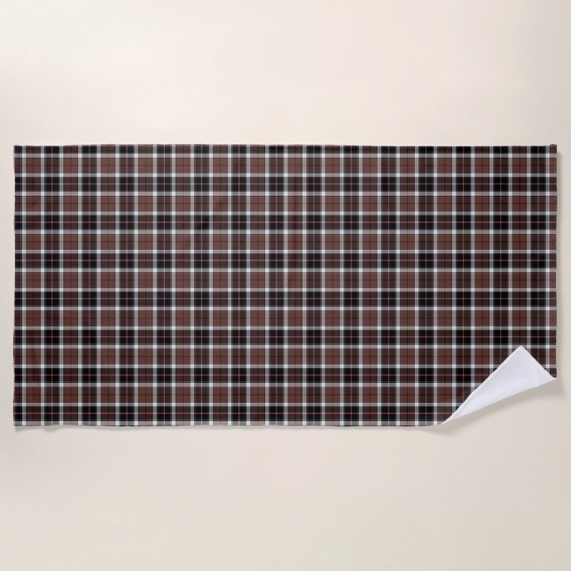 Brown Plaid Strandtuch (Vorderseite)