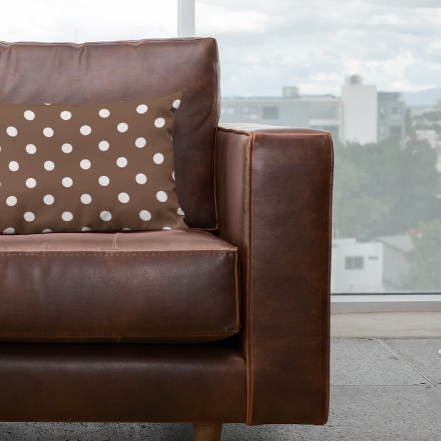 Brown Polka Dot Zierkissen (Von Creator hochgeladen)