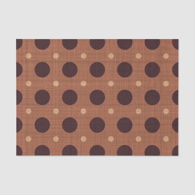 BROWN POLKA DOTS & PLAIDS SEIDENPAPIER (Vorderseite)