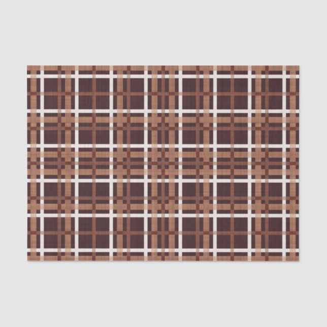 BROWN POLKA DOTS & PLAIDS SEIDENPAPIER (Vorderseite)