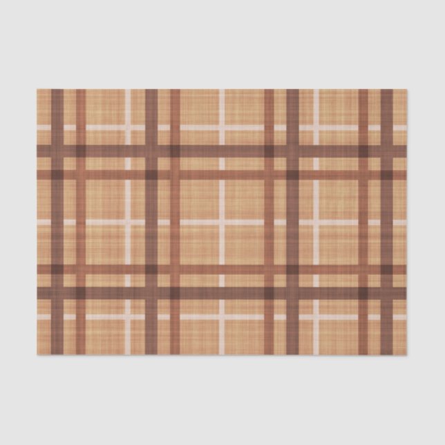 BROWN POLKA DOTS & PLAIDS SEIDENPAPIER (Vorderseite)