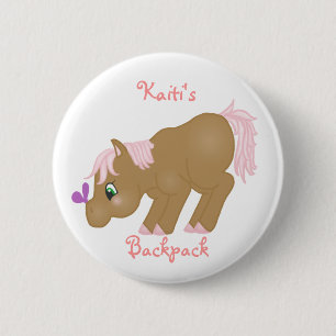 Brown-Pony-Knopf Button
