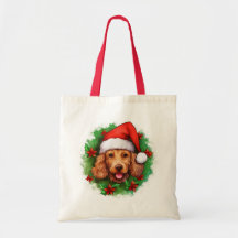 Brown Poodle Weihnachtskranz
