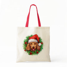 Brown Poodle Weihnachtskranz