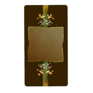 Brown Posies Apothekary Label