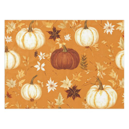 Brown Pumpkin Floral Herbst und Fall Muster Tischdecke