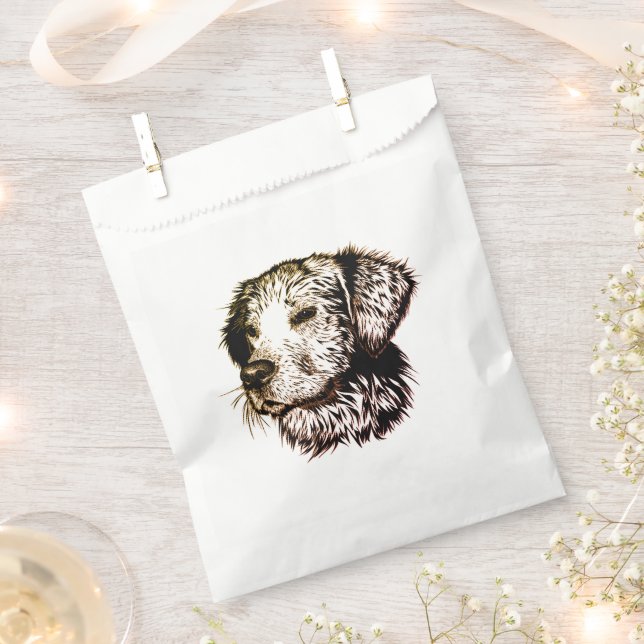 Brown Puppy Sketch Geschenktütchen (Ausgeschnitten)