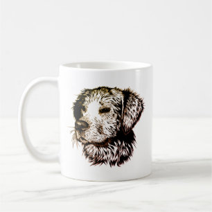Brown Puppy Sketch Kaffeetasse
