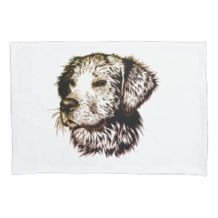 Brown Puppy Sketch Kissenbezug