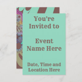 Brown Rainbow Mod Einladung