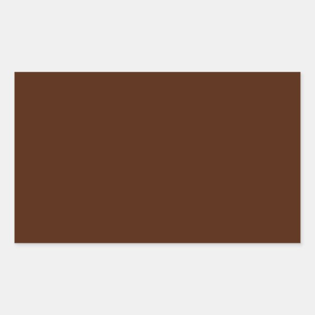 Brown Rectangle Sticker (Vorderseite)