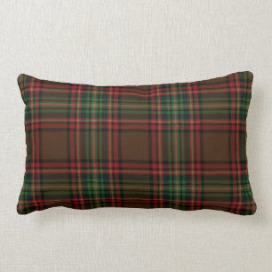 Brown Red Green Tartan Kariertes schottisches Must Lendenkissen