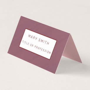 Brown Red Luxury Business Card Visitenkarten
