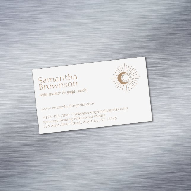 Brown Reiki Master Magnetische Visitenkarte (Beispiel)
