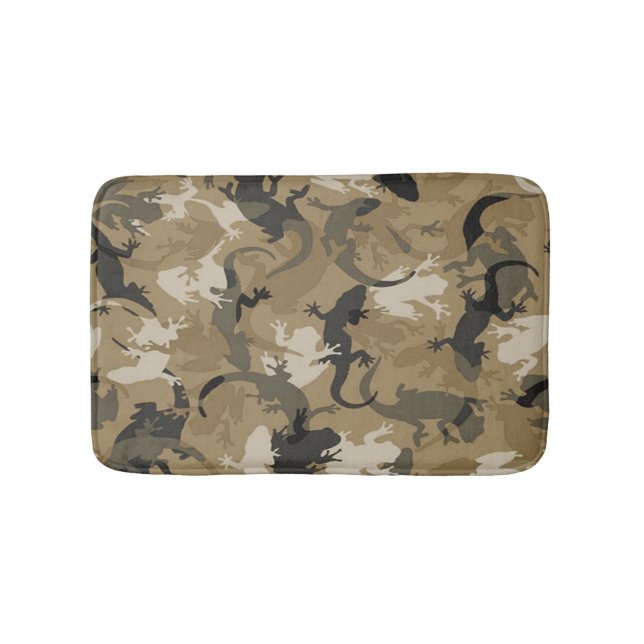 Brown Reptile Camouflage Bath Mat Badematte (Vorderseite)