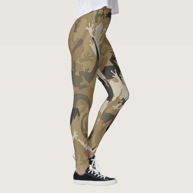 Brown Reptile Camouflage Leggings (Rechts)