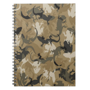Brown Reptile Camouflage Spirale Notebook Notizblock