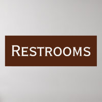 Brown Restrooms Wall Art Poster drucken