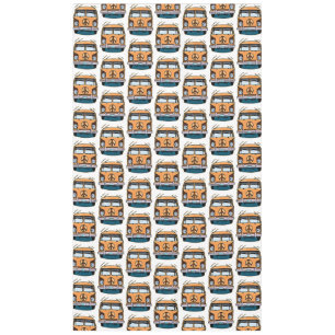Brown Retro Hippie Vans Geburtstag Tischdecke