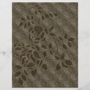 Brown Rose Stencil Blumenbücher