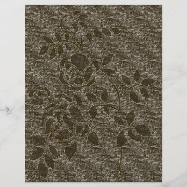 Brown Rose Stencil Blumenbücher (Vorderseite)