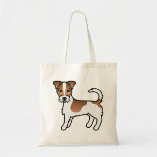 Brown Rough Coat Jack Russell Terrier Cartoon Dog Tragetasche