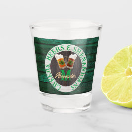 Brown Rustic Wood Cheers Beers Shenanigans Schnapsglas