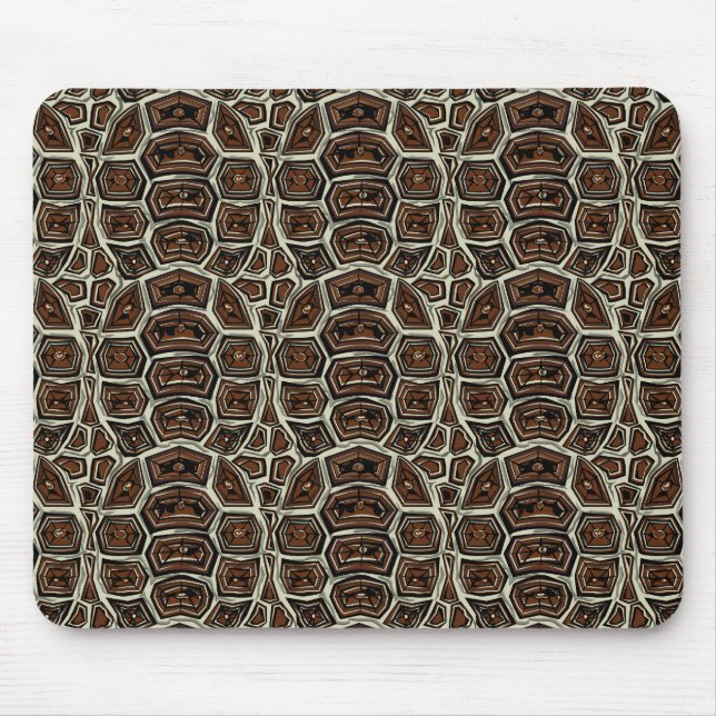 Brown-Schildkröte-Muschel-Muster Mousepad (Vorne)