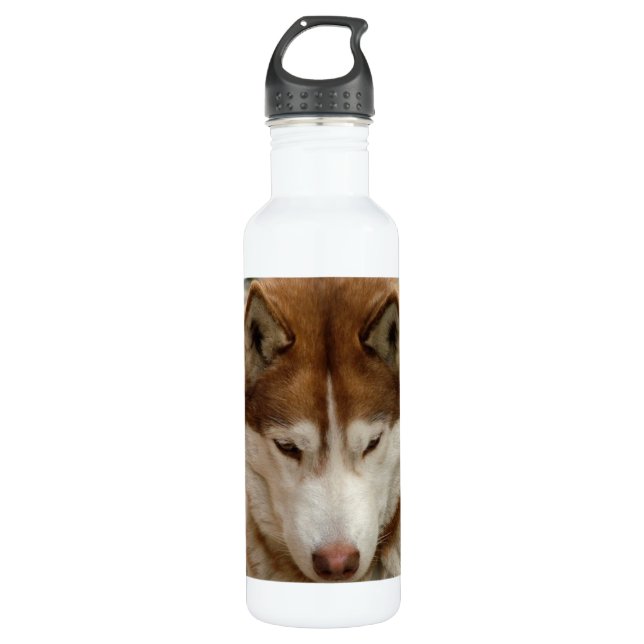 Brown-Schlittenhund Trinkflasche (Vorderseite)