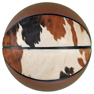 Brown Schwarz-weiß Cowhide Basketball