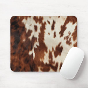 Brown Schwarz-weiß Cowhide Mousepad