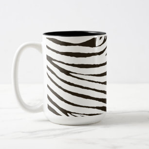 Brown Schwarz-weiß Zebra Print Zweifarbige Tasse