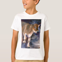 Brown-Schweizer-Kalb scherzt T-Shirt