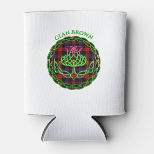Brown Scottish Tartan Celtic Thistle Dosenkühler