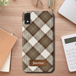 Brown Scottish Tartan Plaid Pattern Gift Case-Mate iPhone Hülle