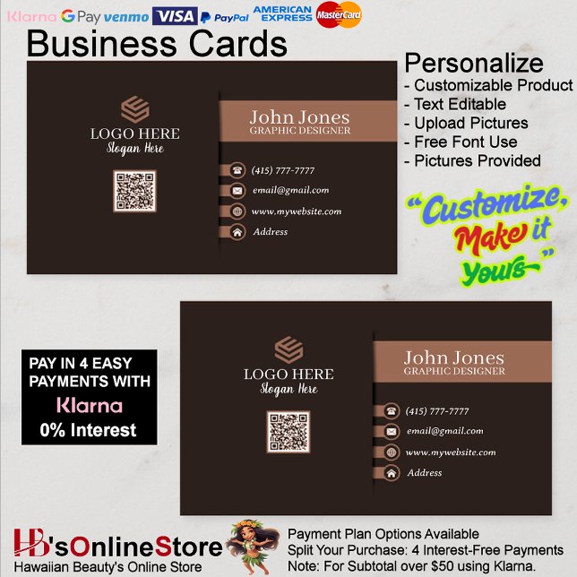 Brown Sepia QR Code Business Cards 24 Pack von 100 Visitenkarte (Brown Sepia QR Code Business Cards 24 Pack of 100.)