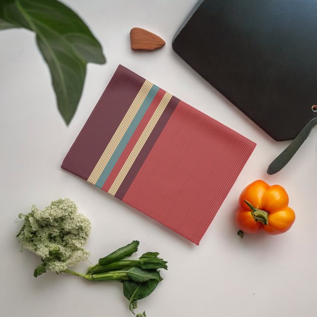 Brown Shades Stripe Geschirrtuch (Kitchen Towel)