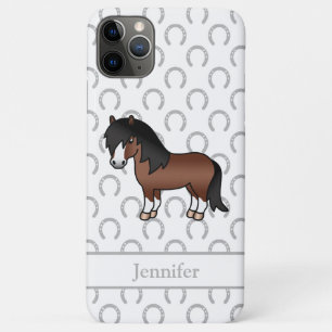 Brown Shetland Pony Niedlicher Cartoon Illustratio Case-Mate iPhone Hülle
