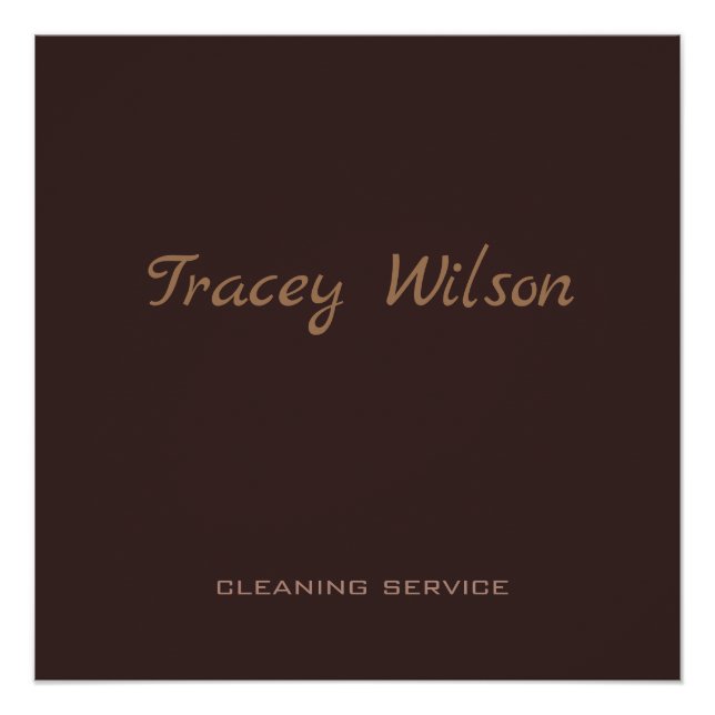 Brown simple business poster (Vorderseite)